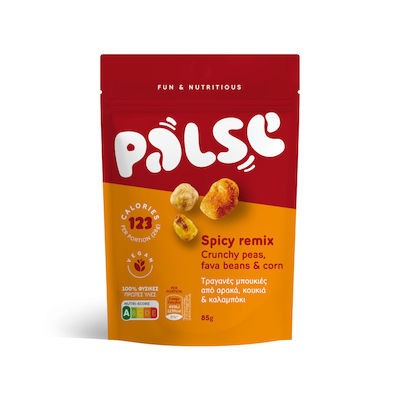 Palse Spicy Remix Τραγανές Μπουκιές Από Αρακά, Κουκιά & Καλαμπόκι 85gr